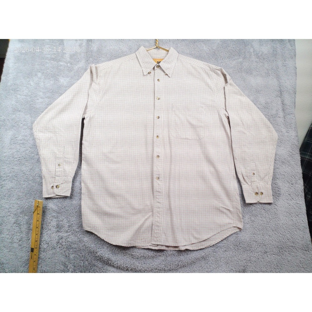 Outdoor Research Shirt Mens XL White Check Long‎ Sleeve Button Down Casual Top
